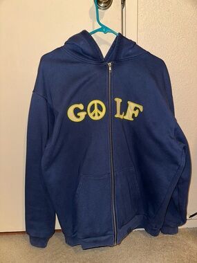 Golf Zip-Up Hoodie Jacket - Navy